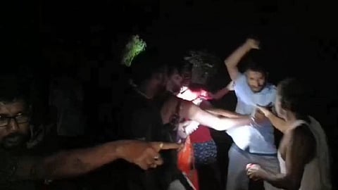 Image of gambling den bust by the locals of Ramkrishnanagar in Karimganj