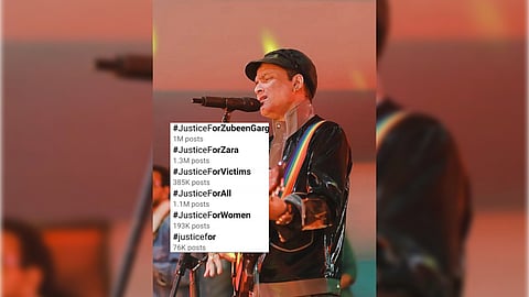 Image of the hastag #justicefor Zubeen Garg