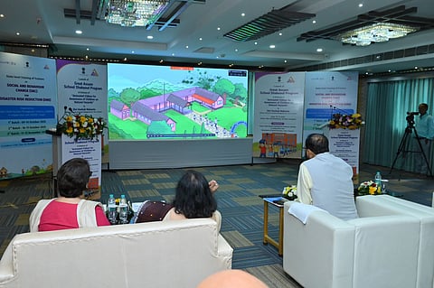 Image of the Great Assam School Shakeout Programme (GASSP) in Guwahati on International ShakeOut Day.