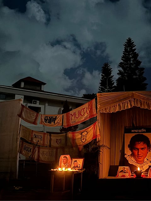 Image of the mourning ceremony of Dr Bhupen Hazarika