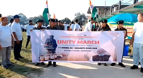 Image of the Chirang District Administration organised a special ‘Unity March’ in Bijni.