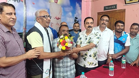 Image of The Hailakandi District Sports Association (DSA) felicitated renowned journalist and UNICEF representative Mrinal Talukdar for his remarkable contribution towards the betterment of humanity and society.