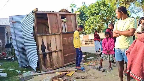 Image of the Behali Village as Wild Elephants entered the area and caused heavy damage.