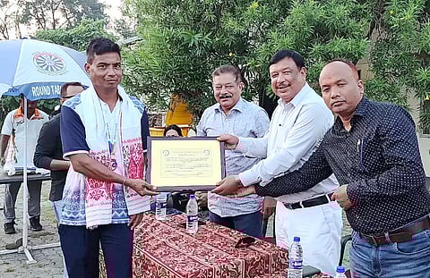 Lawn Bowling Association Assam fetes Utpal Basumatari