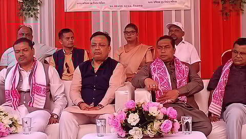 Image from the foundation stone laying ceremony of the Assam State Housing Board’s Rental Housing Project in Dibrugarh