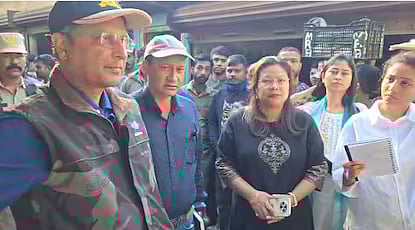 Image of Nagaon District Commissioner Devasish Sharma during the raid