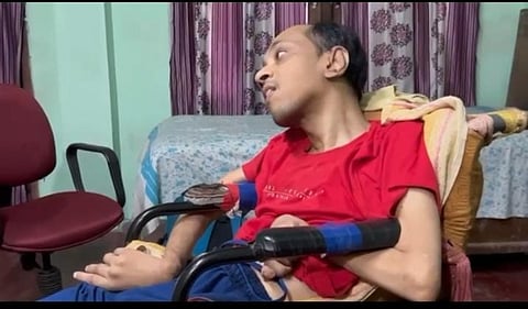 Image of Specially-Abled Man in Hailakandi Indranil