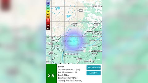 Image of the seismology's official tracked report