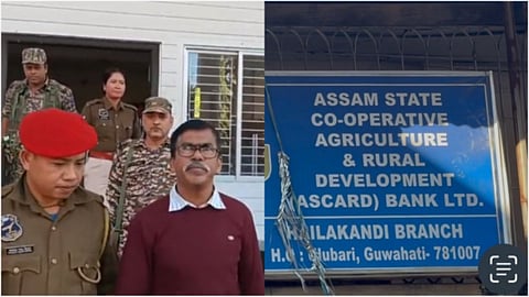 Image of Ashok Chandra Mitra being arrested n connection with alleged financial irregularities