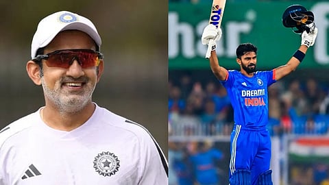 Gautam Gambhir on the left and Ruturaj Gaikwad on the right