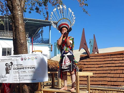 Hornbill Festival 2025 hosts traditional horn-blowing competition in Nagaland