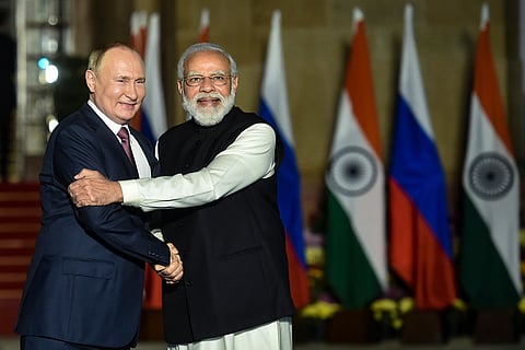 File photo of PM Narendra Modi and Russian President Vladimir Putin
