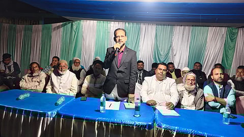 Image of AGP Leader Zabed Islam addressing the gathering at