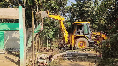 Image of the eviction carried out at Rupahihat