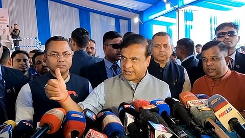 Assam Chief Minister Himanta Biswa Sarma in Hailakandi