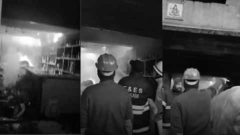 Image of fire in Ledo