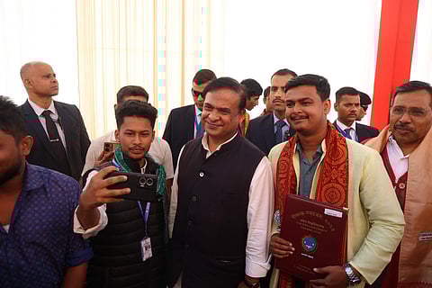Image of the Assam Chief Minister at the 4th Convocation of Cotton University