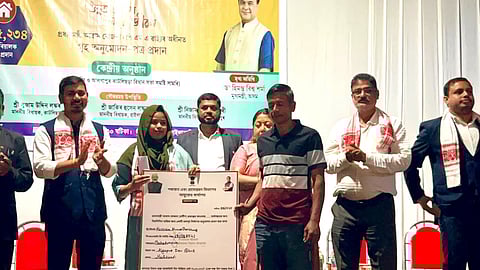 Image of Launch Event “Unnato Abas, Samriddha Jibon” where beneficiaries received PMAY house grants