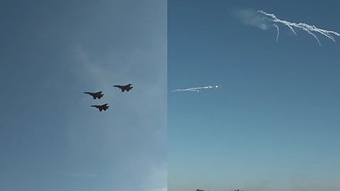 Aerial display by IAF in Dibrugarh