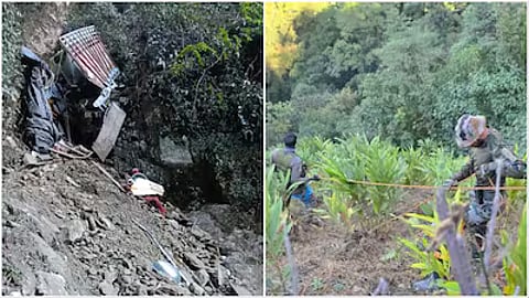 Image of the accident hit area in Arunachal