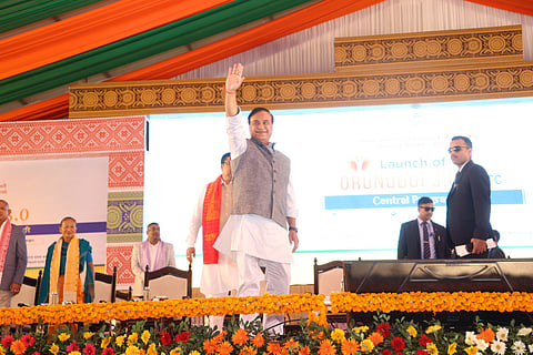 Image of Assam Chief Minister Himanta Biswa Sarma during the launch event today