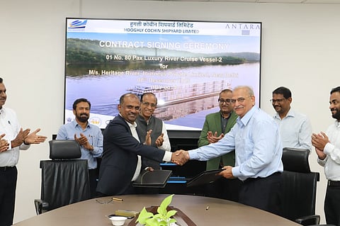 cruise vessel on Brahmaputra