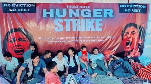 File photo of the indefinite hunger strike in Kheroni