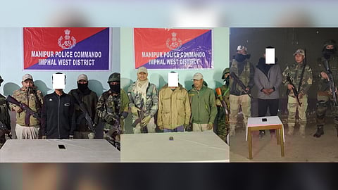 Image of the three Insurgent Cadres Arrested in Coordinated Operations Across Manipur