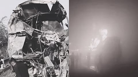 Image of the bus that met with the accident