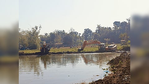 Eviction drive in Nagaon's Gerekhoni Beel