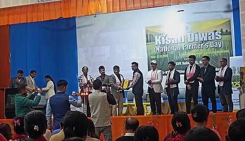 Image from the National Farmers’ Day celebration organised by Krishi Vigyan Kendra (KVK) in Hailakandi