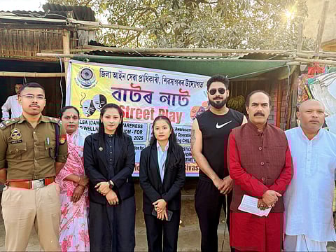Image of the Jyoti Sangha artists who performed the play ‘Xojag Xocheton Hou Ahok’ which addressed numerous social issues that plague modern society