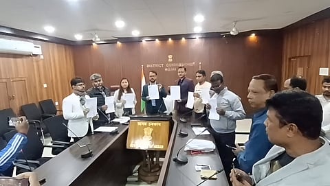 Image from the meeting conducted by the District Commissioner at Srimanta Sankardev Nagar, releasing the draft voter list