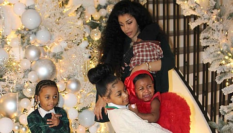 Rapper Cardi B celebrates first Christmas as mom of 4 kids