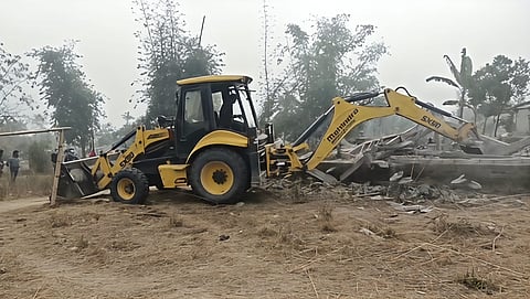 image from the eviction drive at Baghmari