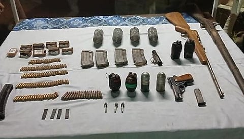 bombs, arms recovered