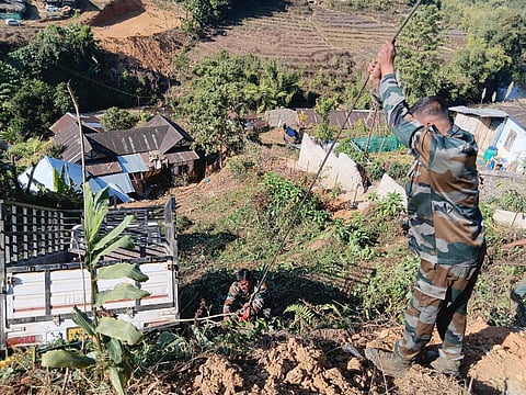 Army’s Spearhead Division recovers civilian vehicle after 60-metre fall in Arunachal Pradesh