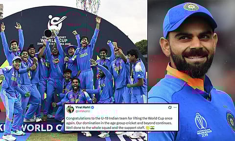 Virat Kohli leads congratulatory messages for U19 WC title win