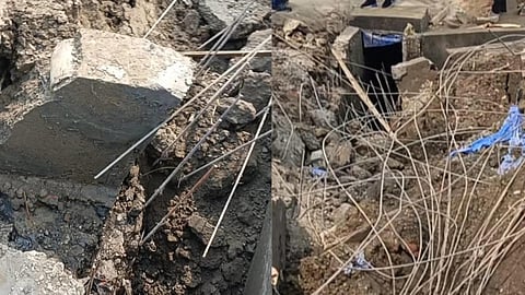 Kharupetia drain collapses