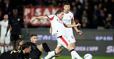 Luka Modric nets winner as AC Milan close in on Inter with win over Pisa