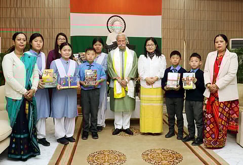 Arunachal Governor K. T. Parnaik donates over 150 books to Oju Mission