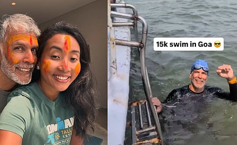 Milind Soman celebrates Holi uniquely by swimming 15km in Goa