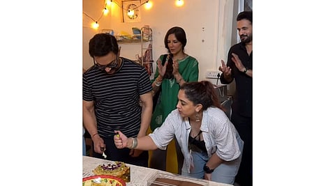 Aamir Khan cuts birthday cake with Ira, Junaid, Azad and girlfriend Gauri at intimate celebration