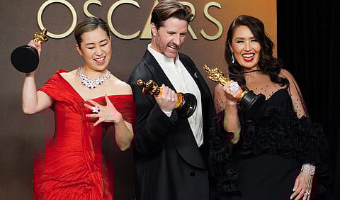 Maggie Kang gets emotional as 'KPop Demon Hunters' bags Best Animated Feature