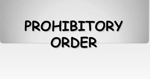 Prohibitory orders