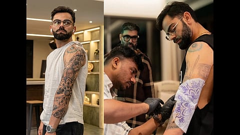 Virat Kohli gets new full sleeve tattoo with lotus element ahead of IPL 2026