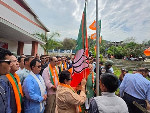 Manipur CM Credits Modi for Protecting State's Territorial Integrity at BJP Foundation Day