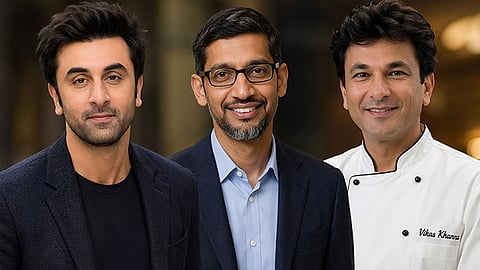 Ranbir Kapoor, Sundar Pichai, Vikas Khanna