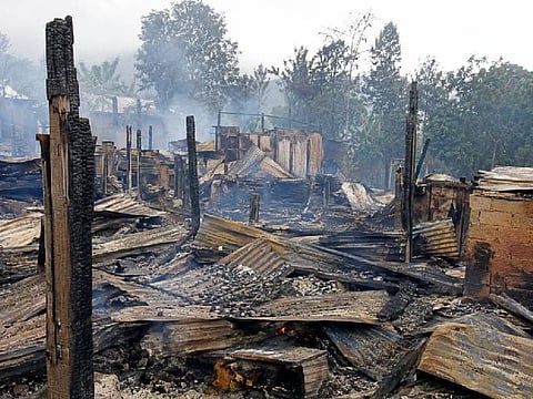 Houses Set Ablaze