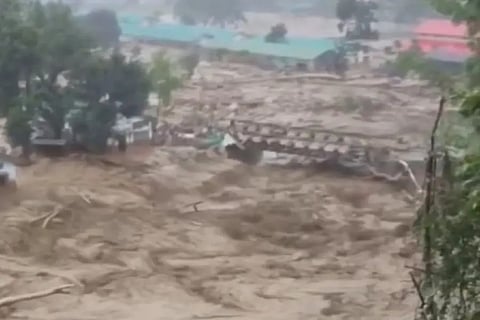 Flash Floods Damages NEEPCO Colony In Arunachal Pradesh